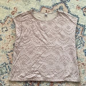 Dusty Lavender Eyelet Shirt Sleeve Old Navy